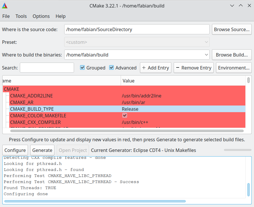 CMake - Inspect the Configuration