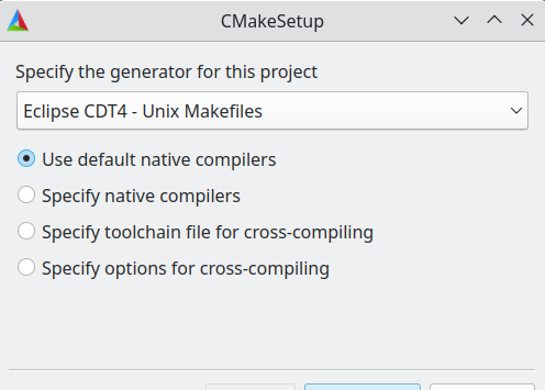 CMake-choosing a generator