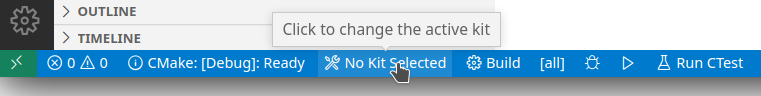 Visual Studio Code - Change the active kit